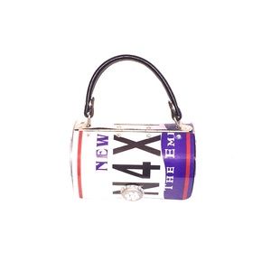 New York license plate purse